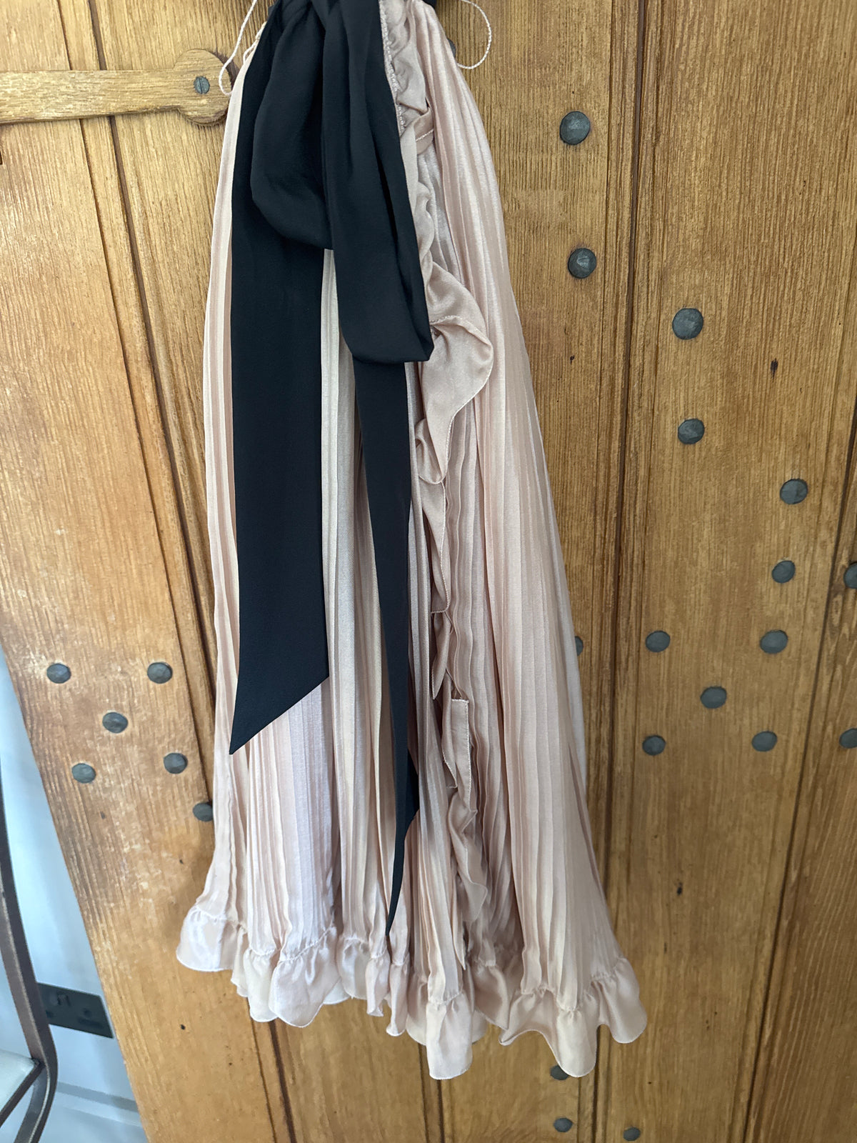 Beautiful Pleated Jaeger Silk Blush Dress 14