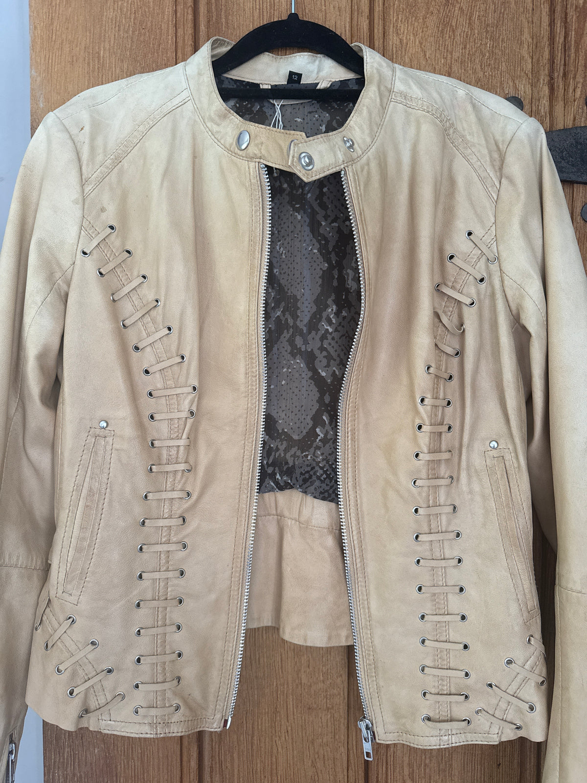 Soft Leather Camel Coloured Leather Jacket S