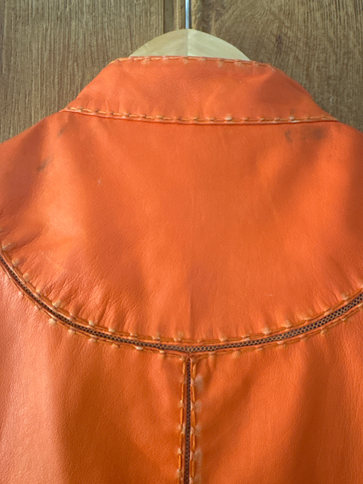 Hoss Homeless orange Leather Jacket 40