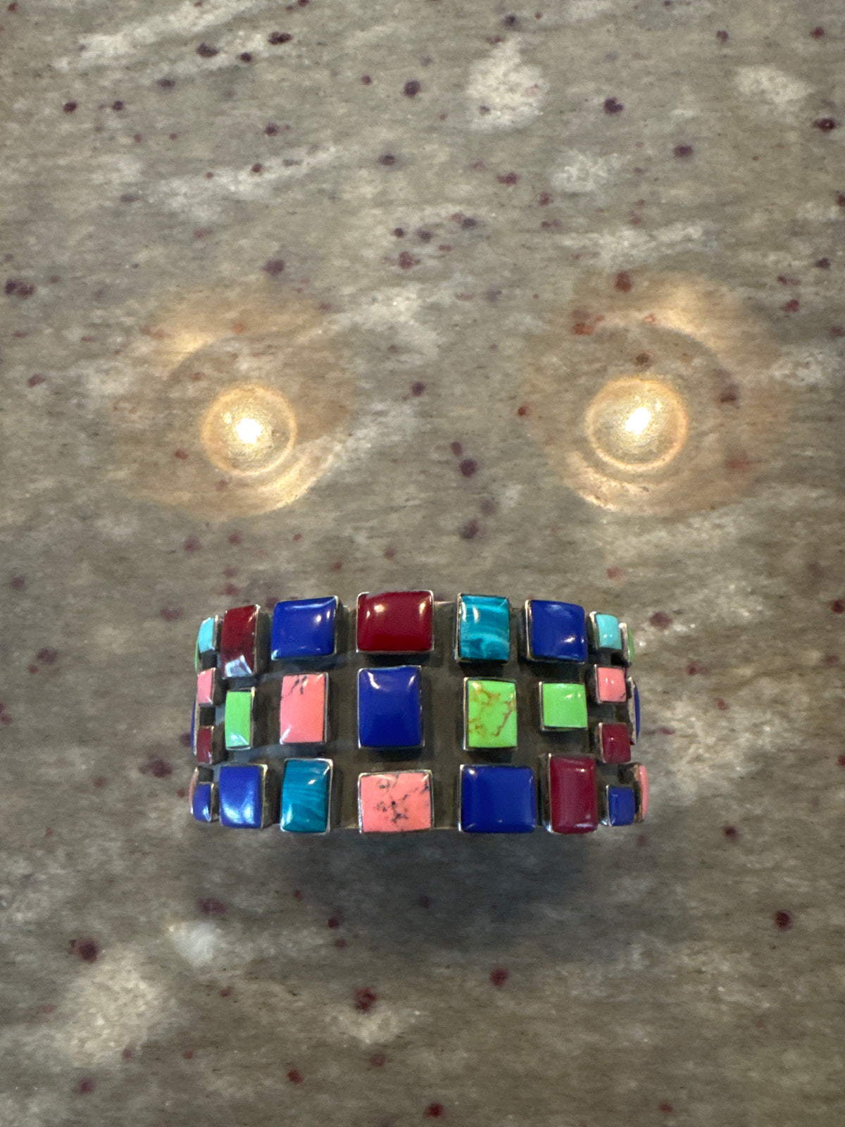 An Amazing Solid Silver Bracelet with Enamel details