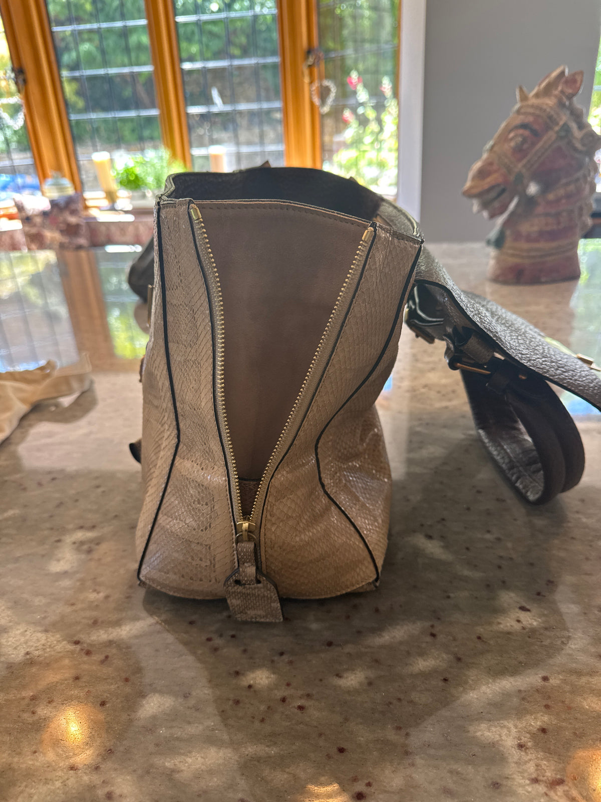 Chloe Python (Mock) Effect Leather Camel Darla Handbag