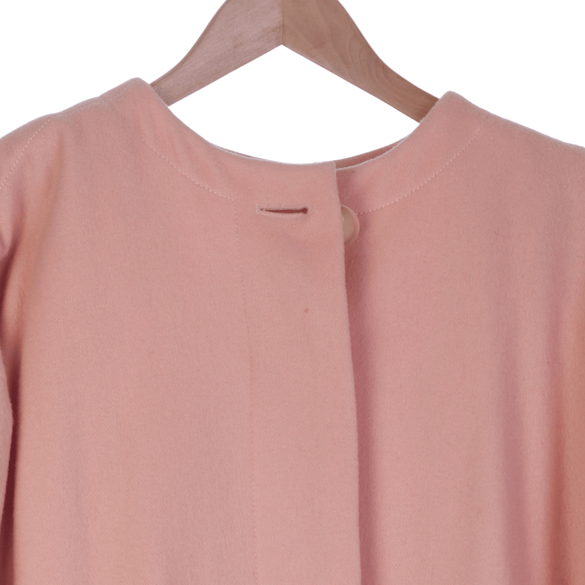 Colette Pure New Wool Peach Long Sleeved Coat with Scarf UK Size 10 - Ava & Iva