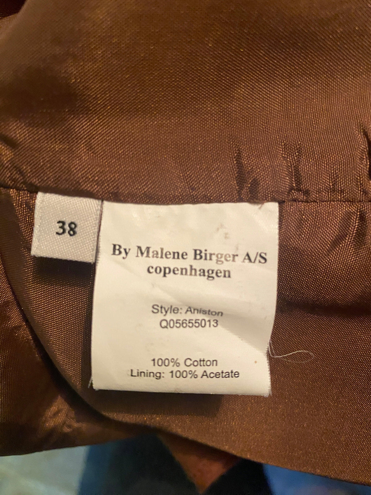 Malene Birger "Aniston" Embellished Skirt Brown 100% Cotton Size 38 (UK 10) - Ava & Iva