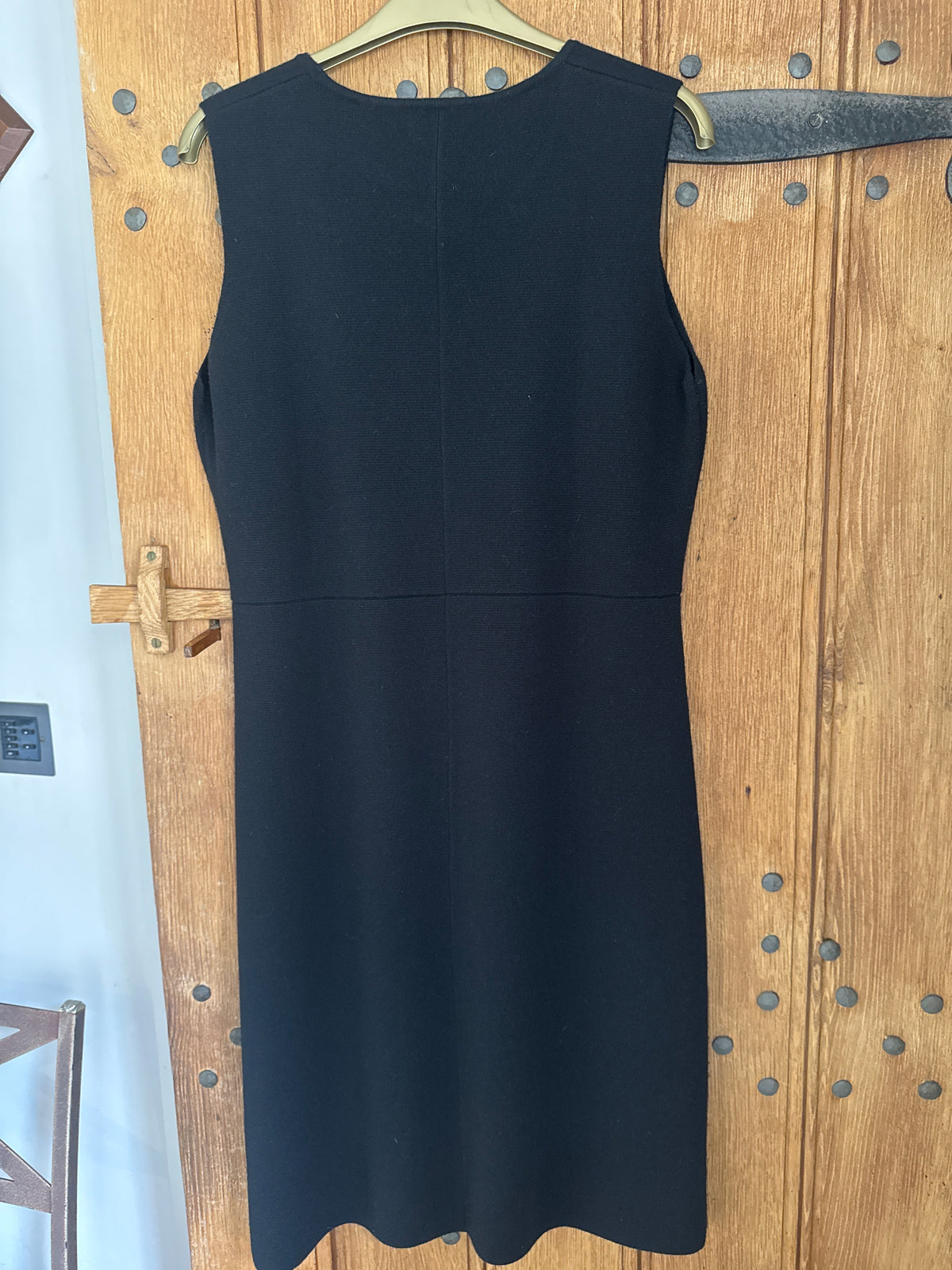 N Peal Cashmere Dress Black M With Detachable Silk Collars.