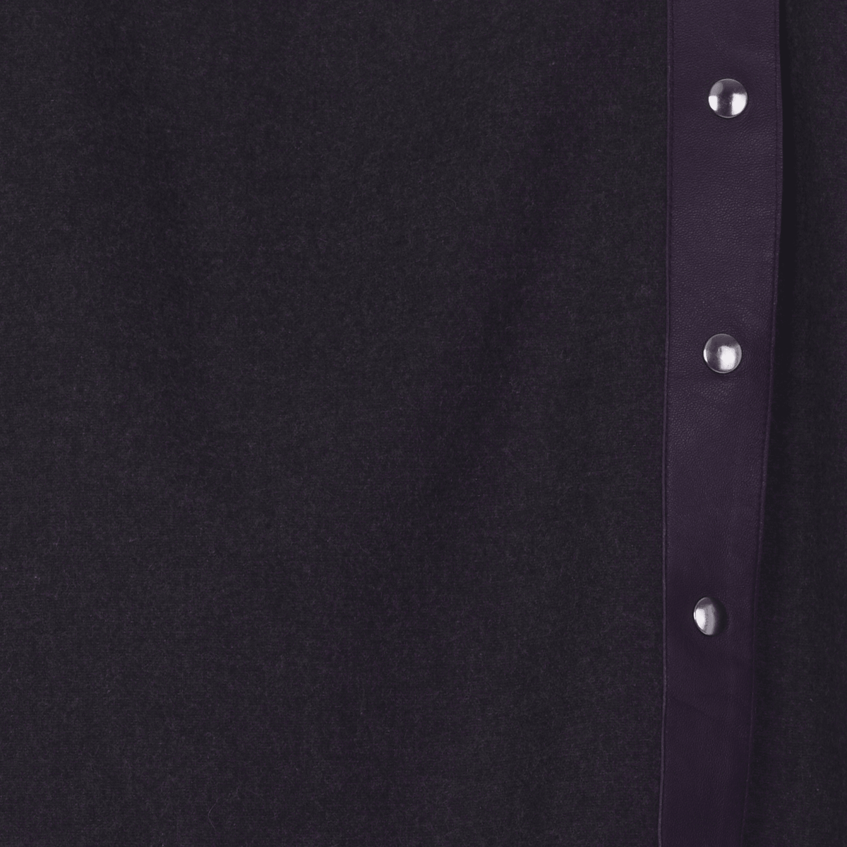 Dolce & Gabbana Grey Wool Skirt with Leather Detail UK Size 10 - Ava & Iva