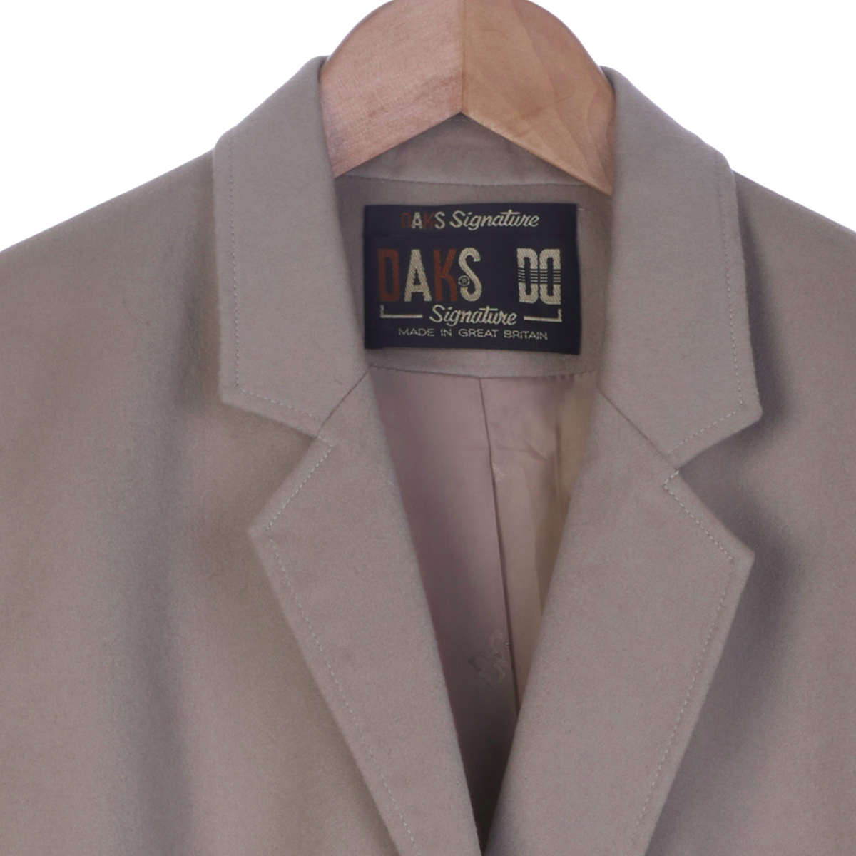 Daks Cashmere Blend Long Sleeved Cream Coat Uk Size 14 - Ava & Iva