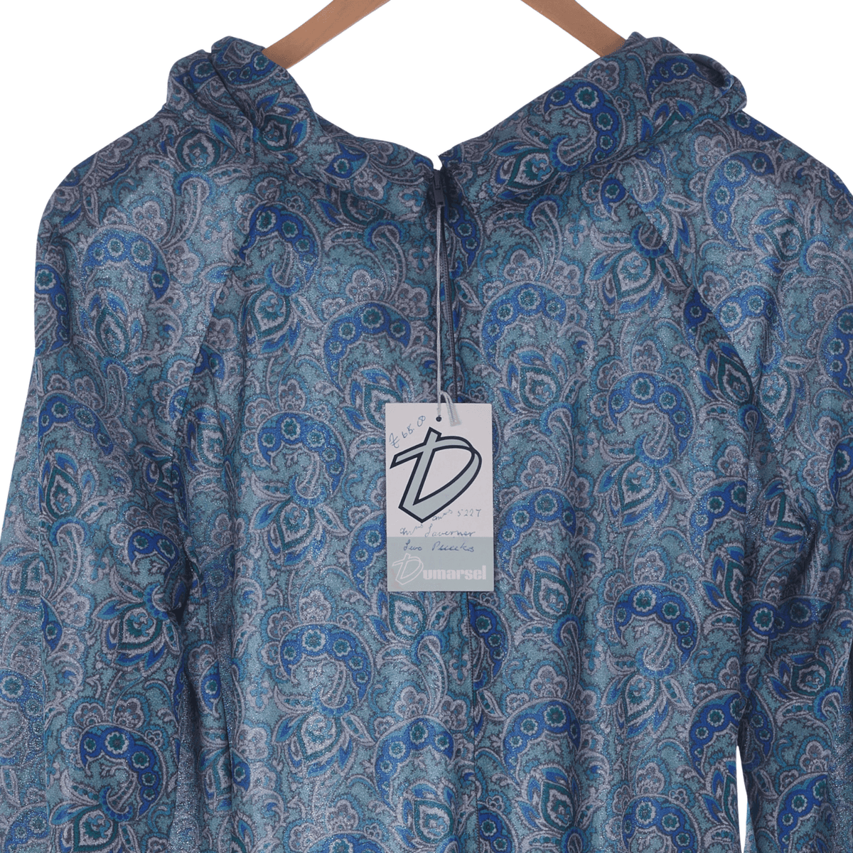 Dumarsel Blue Paisley Patterned 3/4 Sleeved Dress UK Size 14/16 - Ava & Iva