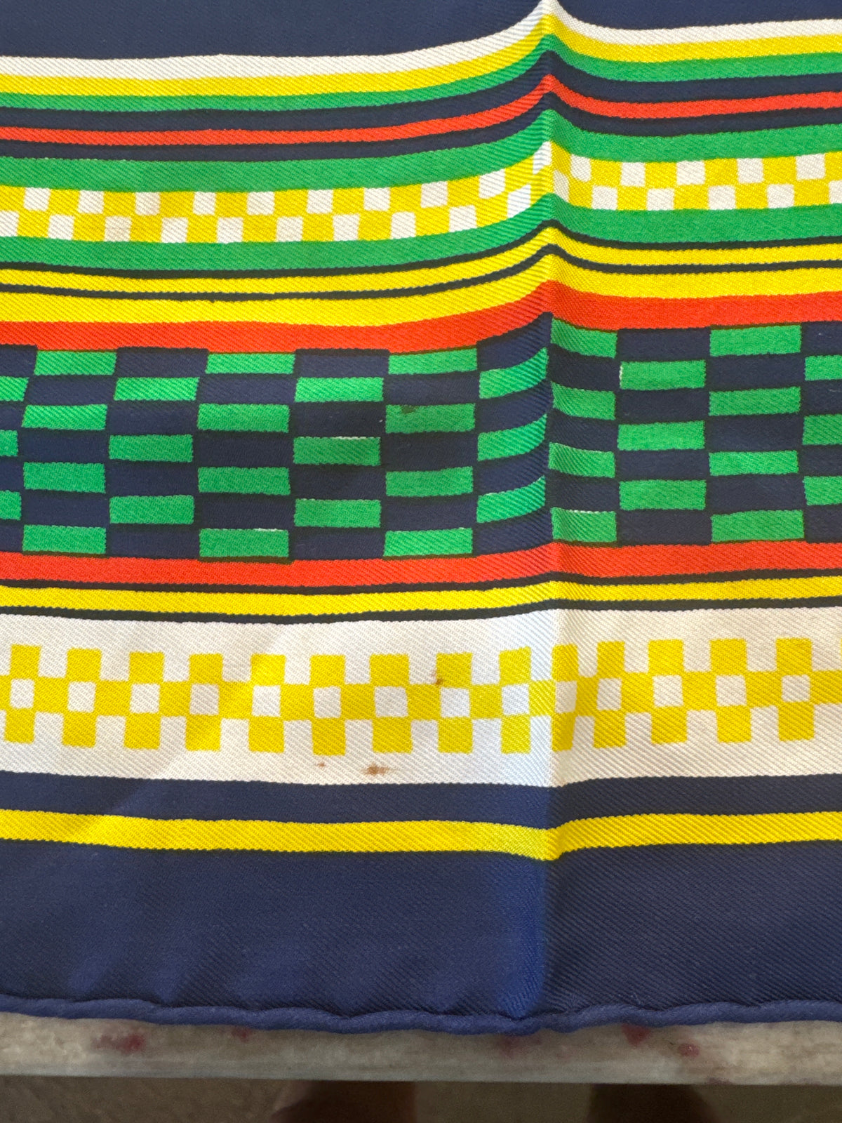 1970's YSL Vivid Silk Scarf Foulard 35 inches