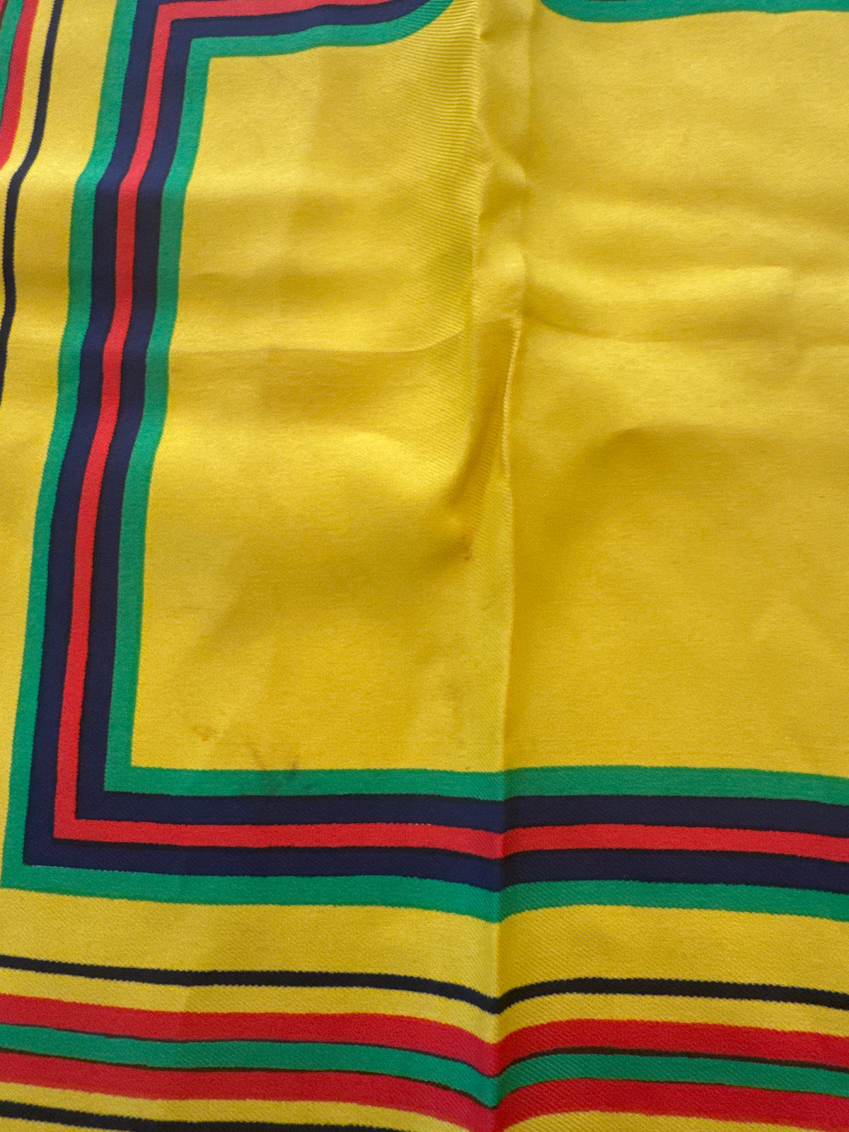 1970's YSL Vivid Silk Scarf Foulard 35 inches