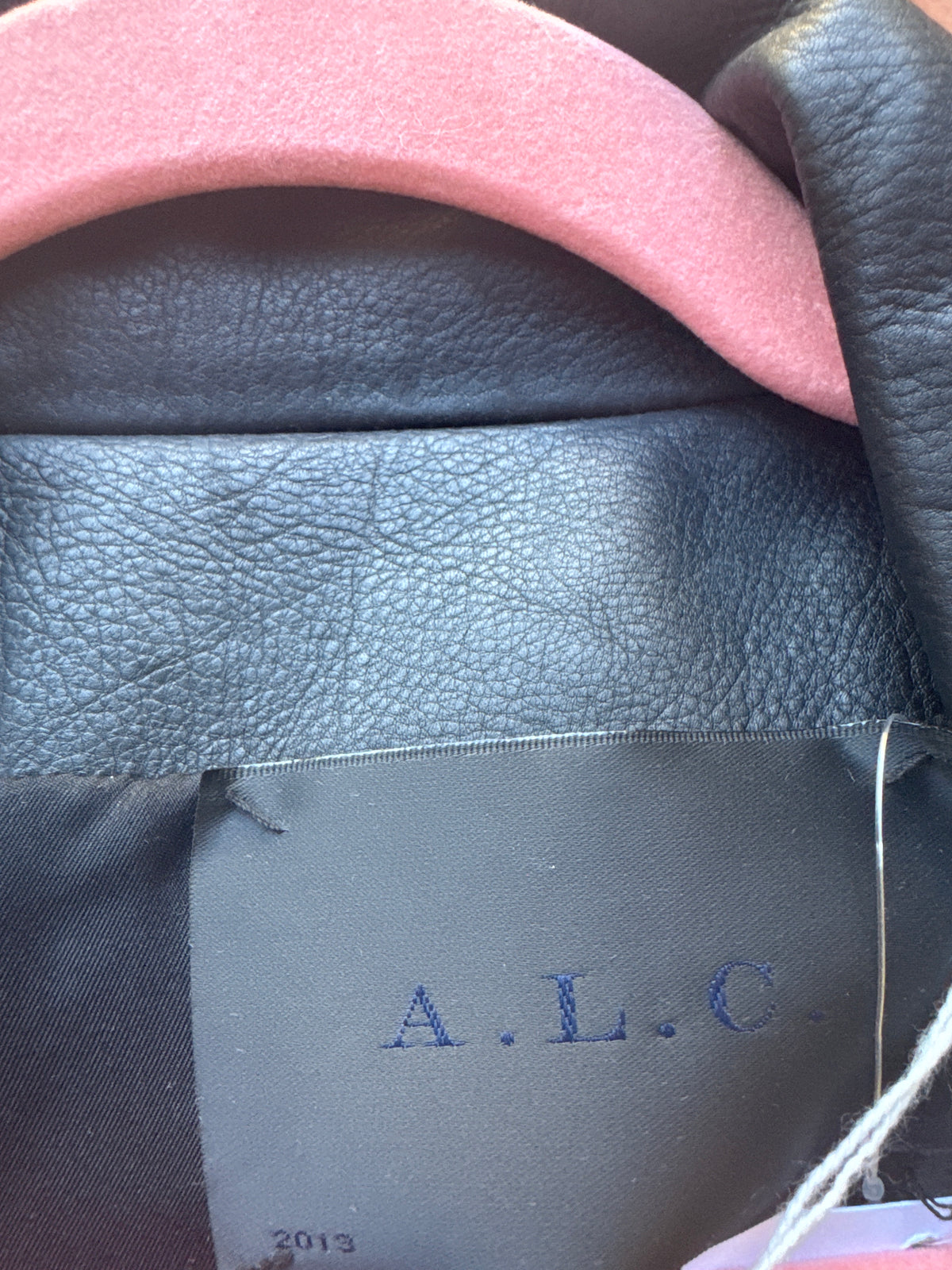 A .L. C. Black Leather Jacket Unworn 8