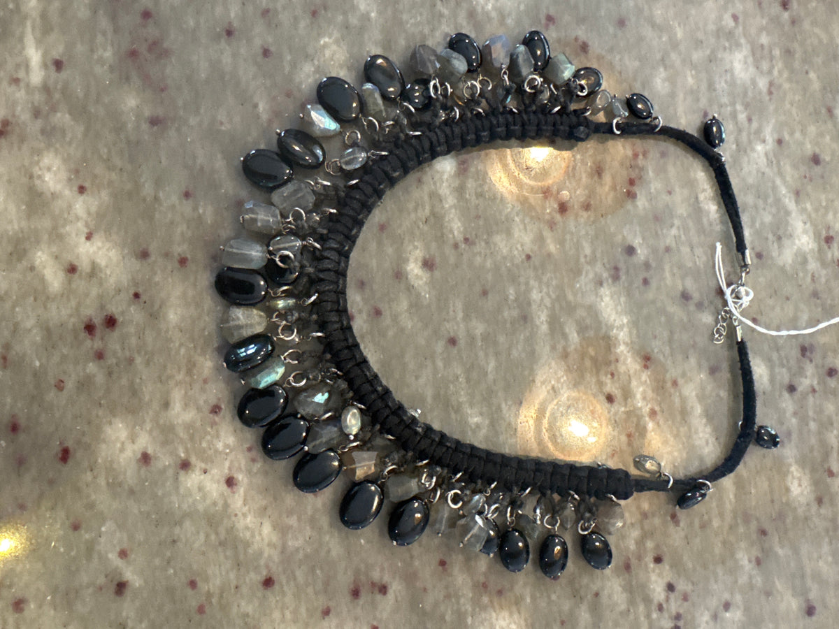 Labradorite and Jet Necklace