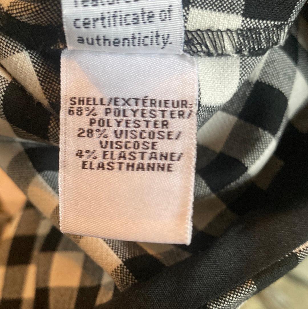 Diane Von Furstenberg Black and White Check Skirt UK SIze 16 - Ava & Iva