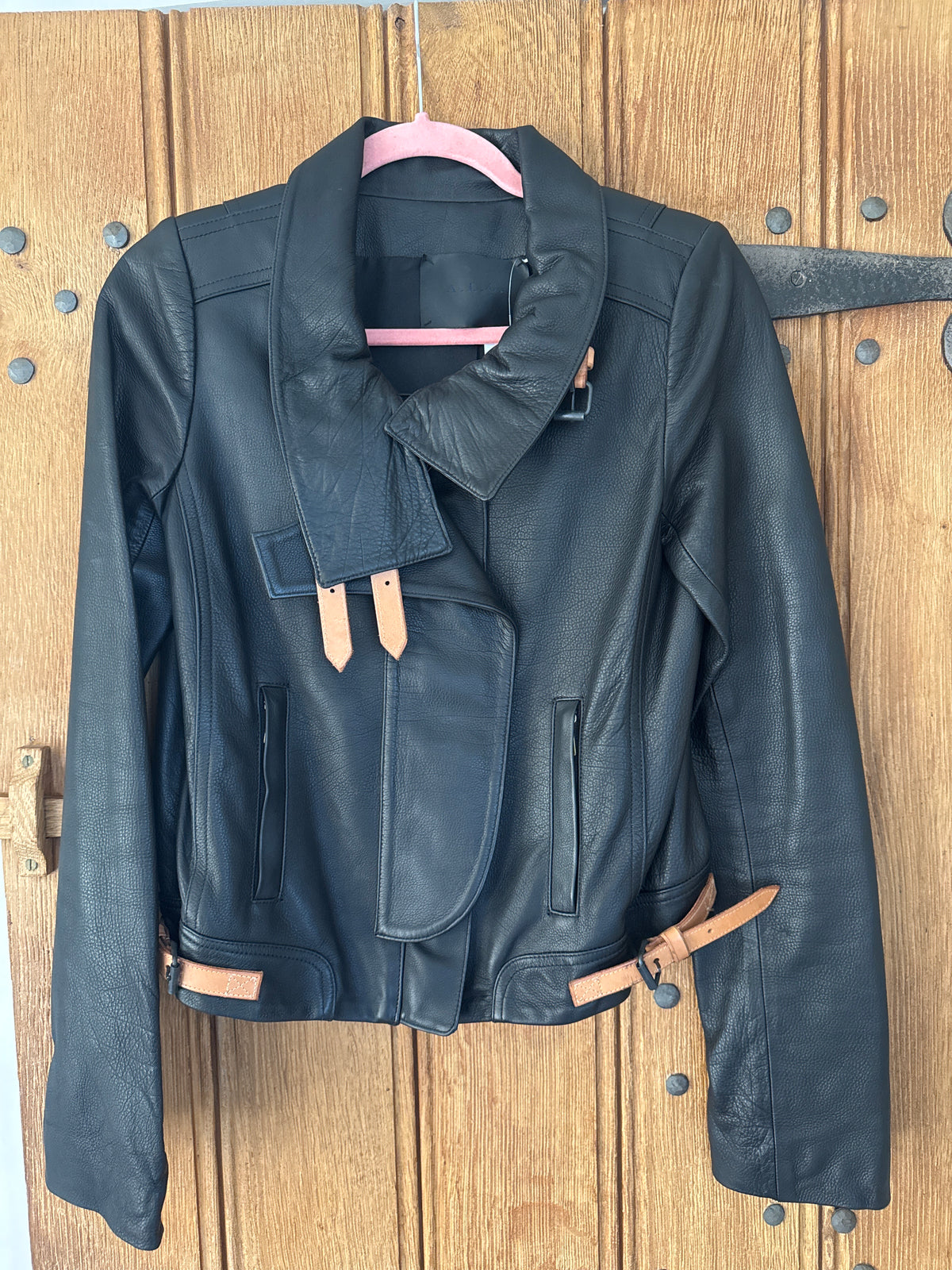 A .L. C. Black Leather Jacket Unworn 8