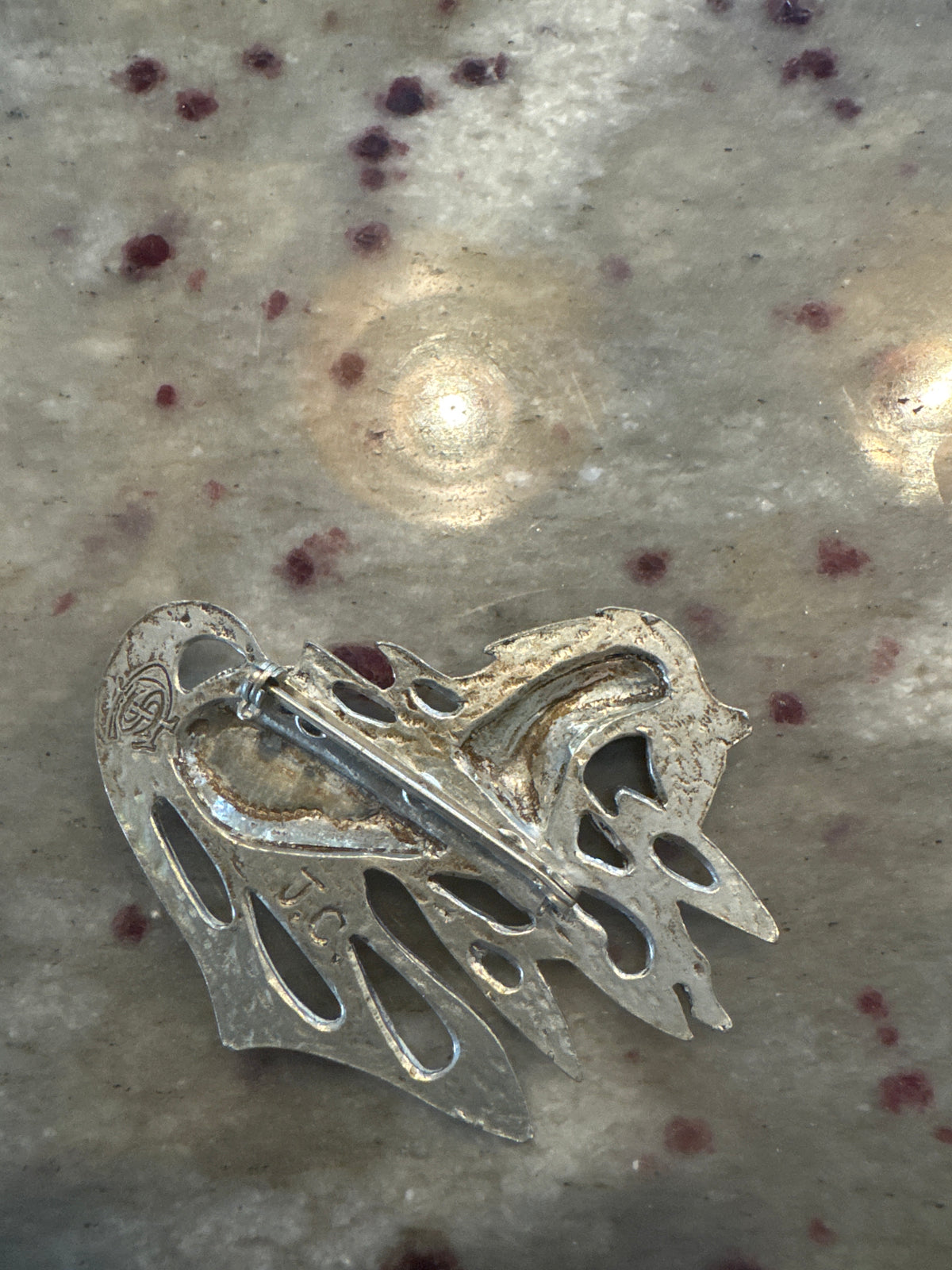 St Justin Cabbyl Ushtey Celtic Pewter Horse PIn