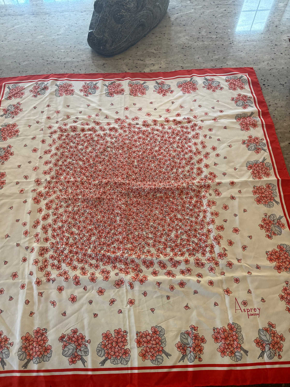 Asprey London large Silk Square Scarf 87cm x 84cm