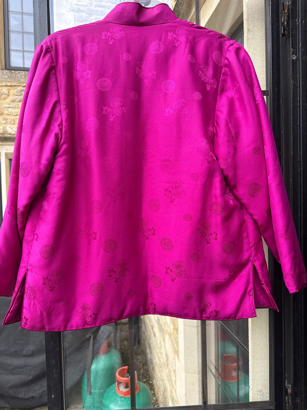 Double Horse Pink Silk Jacket M