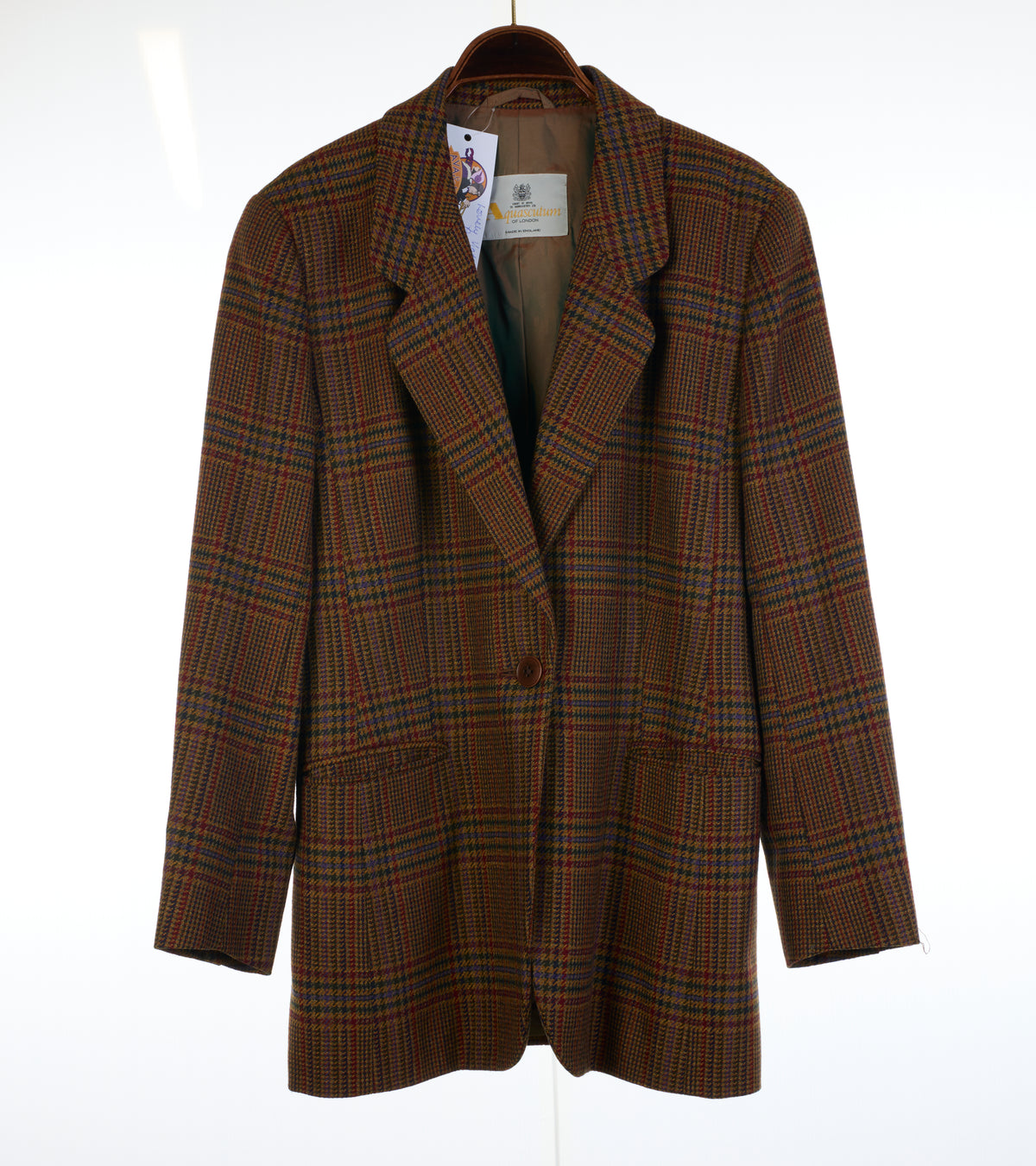 Aquascutum Multicoloured Tapestry Jacket Wool UK Size 14-16