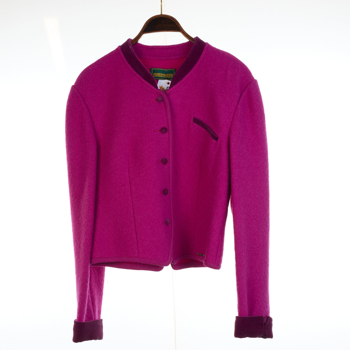 Geiger Vintage Pink boiled Wool Jacket 38