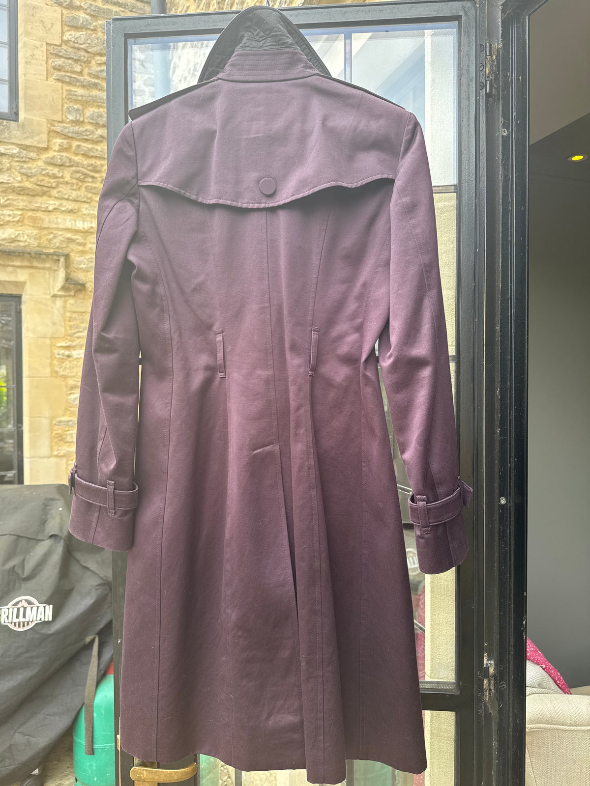 Burberry Prorsum Purple cotton Trench Coat. 42