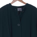 Feminella Cashmere Wool Blend Long Sleeved Bottle Green Long Coat UK size 18 - Ava & Iva