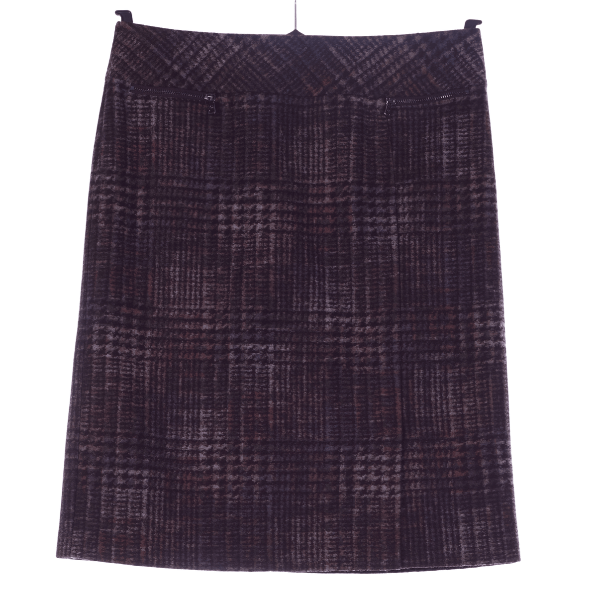 Gerry Weber Brown Check Wool Skirt UK Size 14 - Ava & Iva