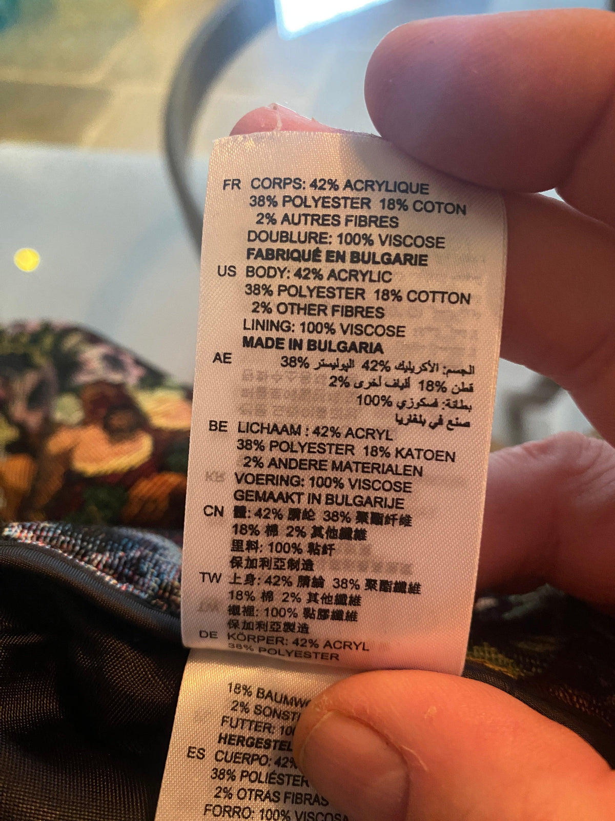 Sandro Tapestry Multi Colour Fabric Pattern Skirt UK Size 14 - Ava & Iva