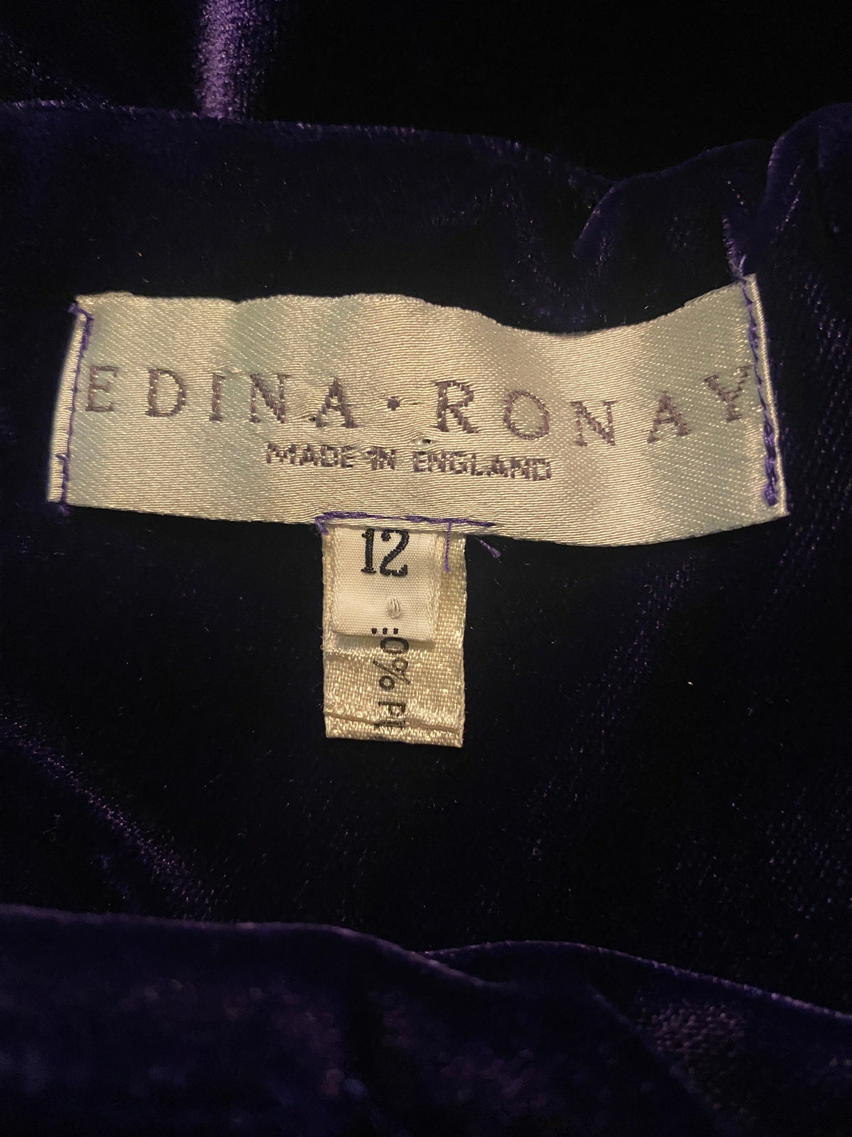Edina Ronay Velvet Purple Skirt UK 10 - Ava & Iva
