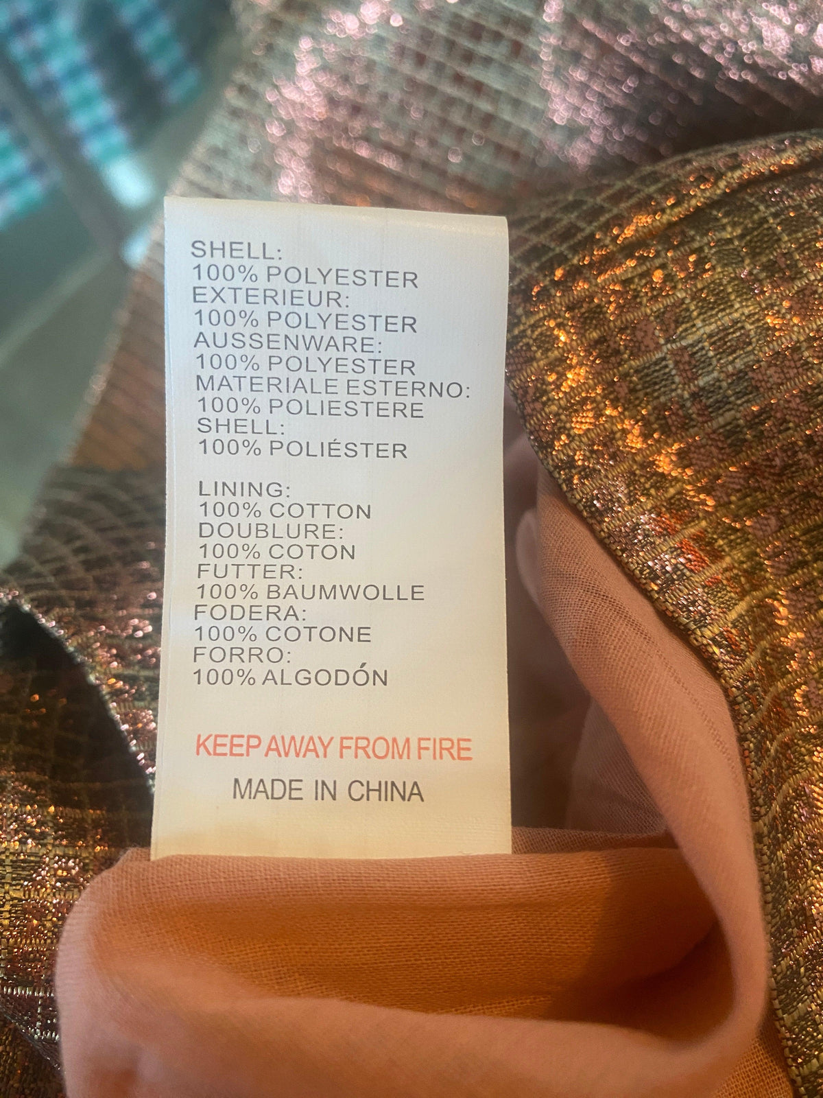 True Decadence Gold Sparkly Metallic Skirt UK Size 14 - Ava & Iva