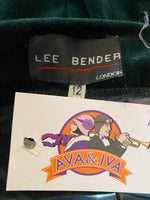 Lee Bender Vintage Velvet Green Velvet Skirt UK Size 10 - Ava & Iva