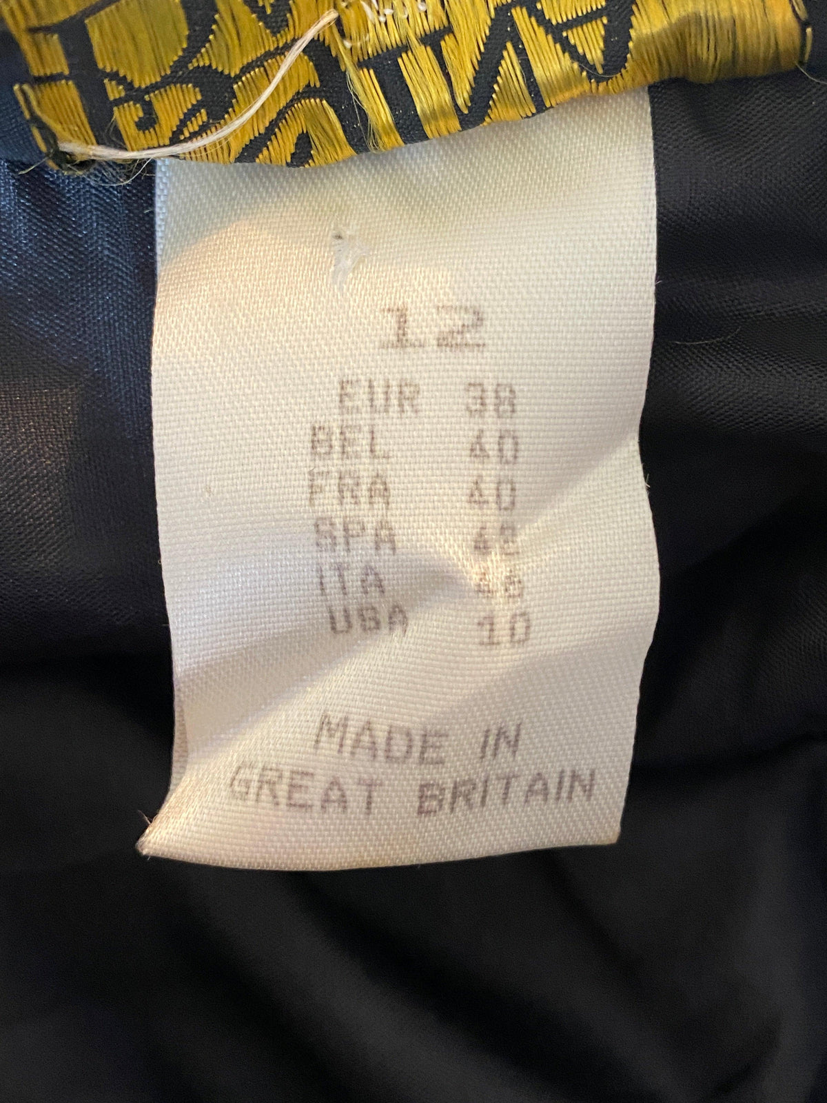 Gina Bacconi Vintage Black Velvet Skirt with Silver Bow Belt UK Size 10 - Ava & Iva