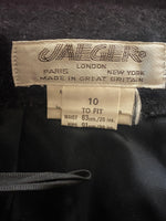 Jaeger Vintage Skirt Black Mohair and Wool UK Size 8 - Ava & Iva