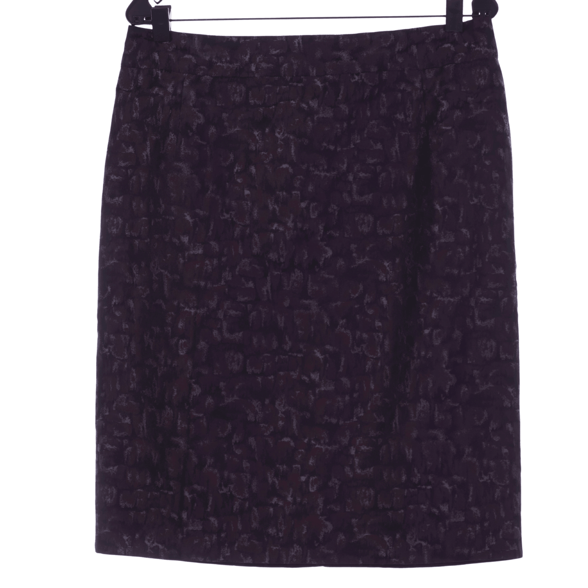 Jigsaw Purple and Black Abstract Pattern Skirt UK Size 12 - Ava & Iva