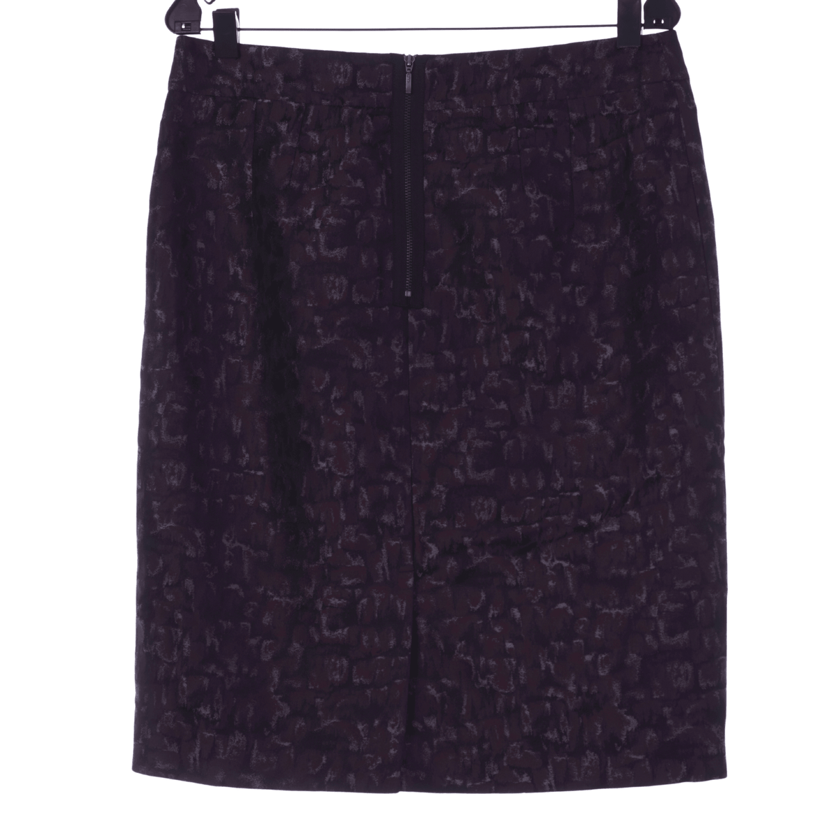 Jigsaw Purple and Black Abstract Pattern Skirt UK Size 12 - Ava & Iva