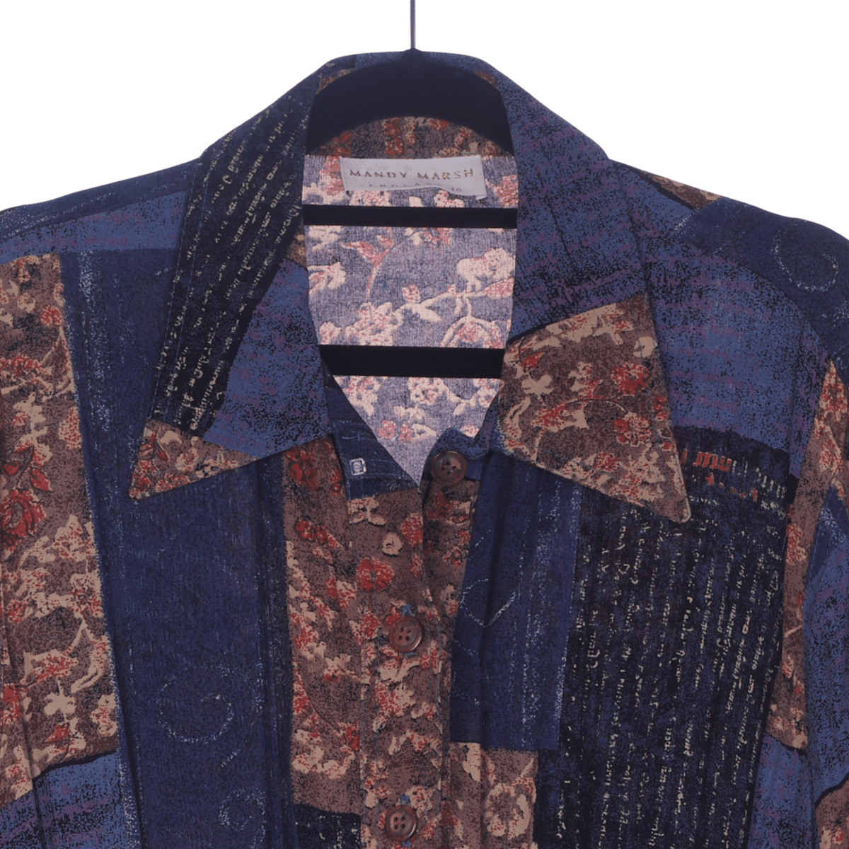 Mandy Marsh Blue and Brown Dress - Ava & Iva