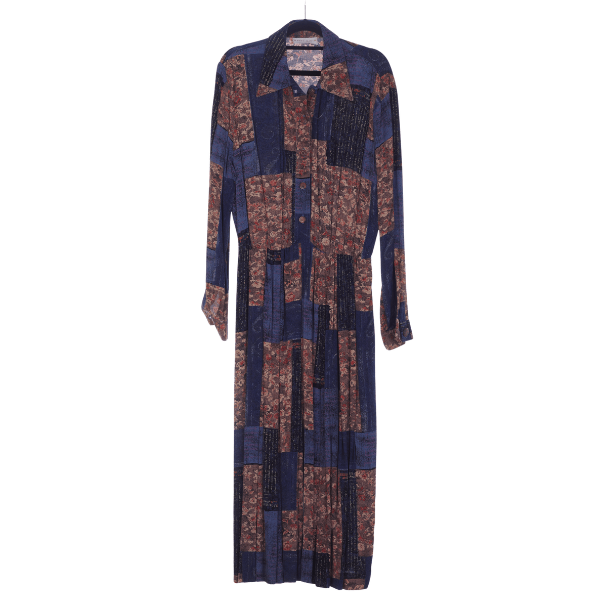 Mandy Marsh Blue and Brown Dress - Ava & Iva