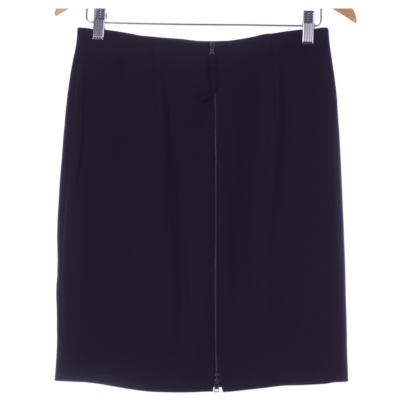 Marc Cain Navy Skirt with Full Length Zip Size N2 UK 10 BNWT - Ava & Iva