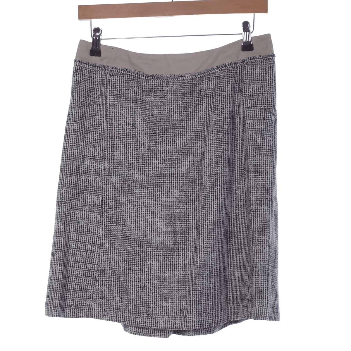 Max Mara Weekend Cotton Mix Skirt Black and White UK Size 8 - Ava & Iva