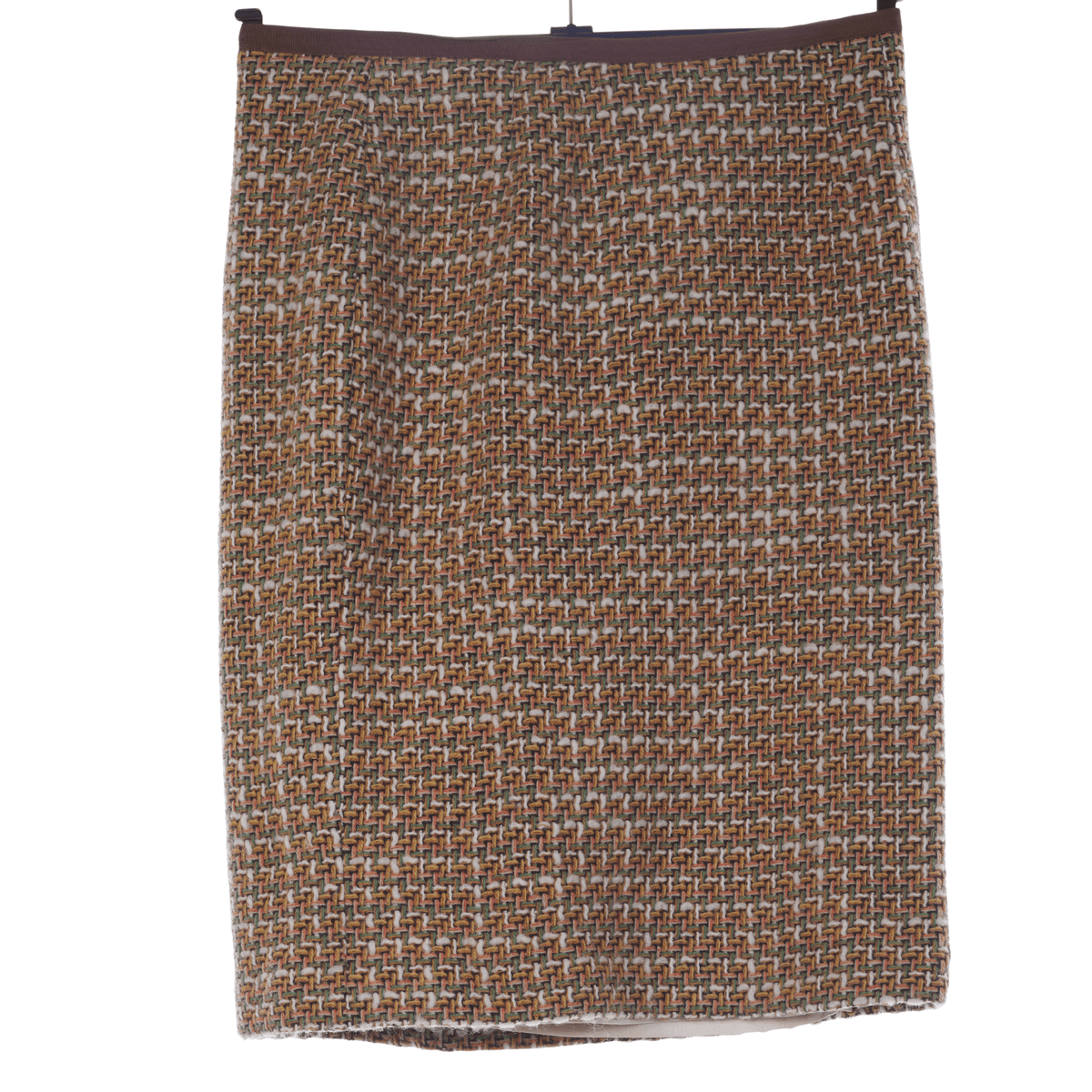 Moloh Brown Cream and Green Weave Wool Skirt UK 10 - Ava & Iva