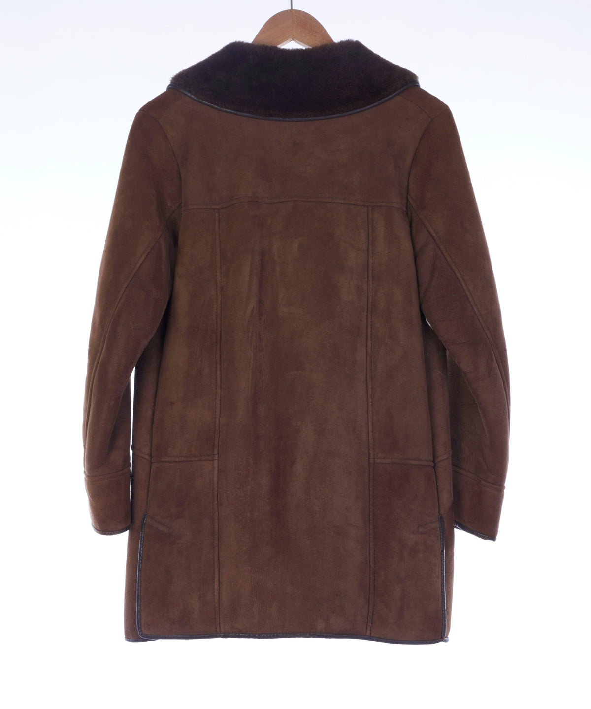 Nurseys Sheepskin Brown Long Sleeved Jacket UK Size 12. - Ava & Iva