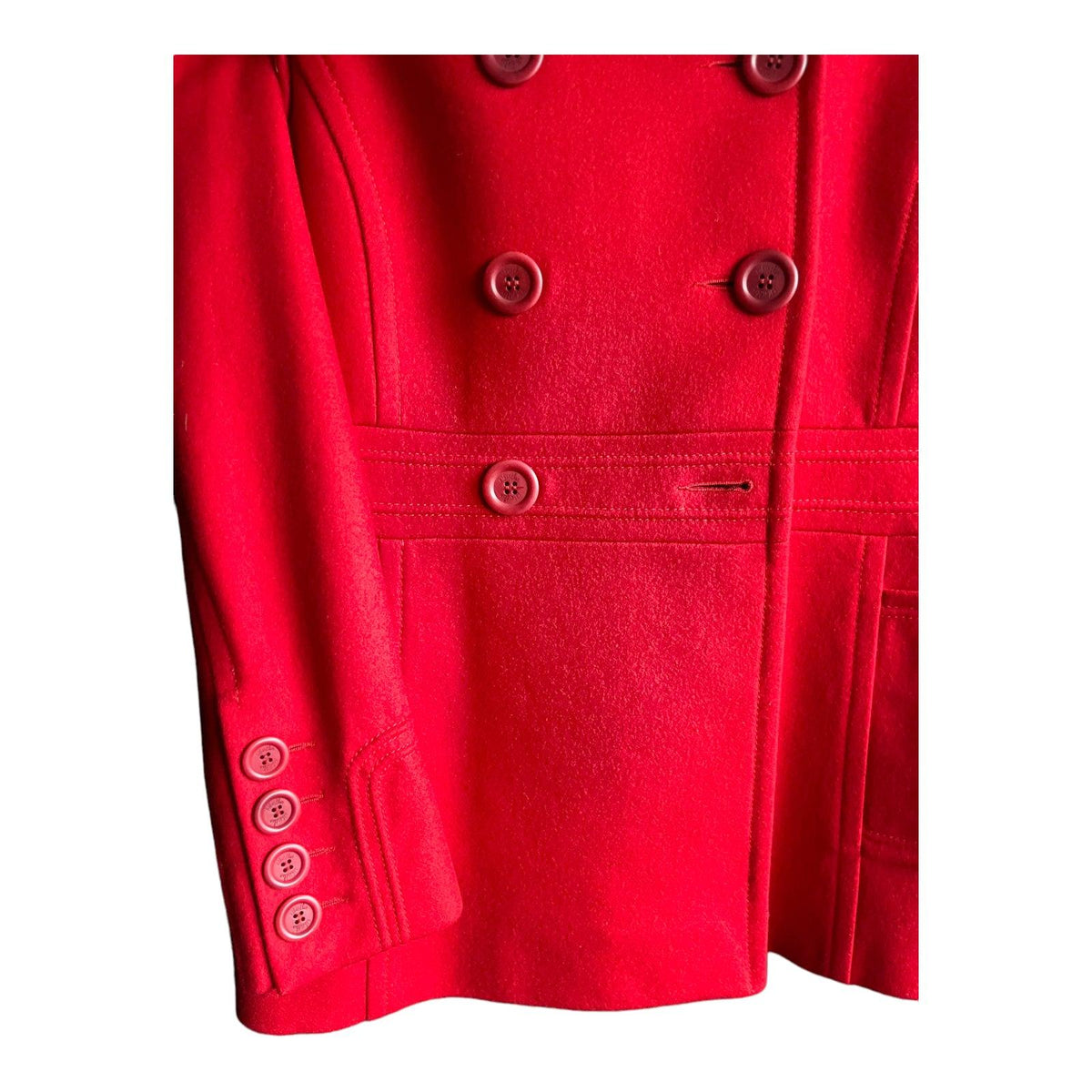 Whistles 100% Wool Red Jacket UK Size 10 - Ava & Iva
