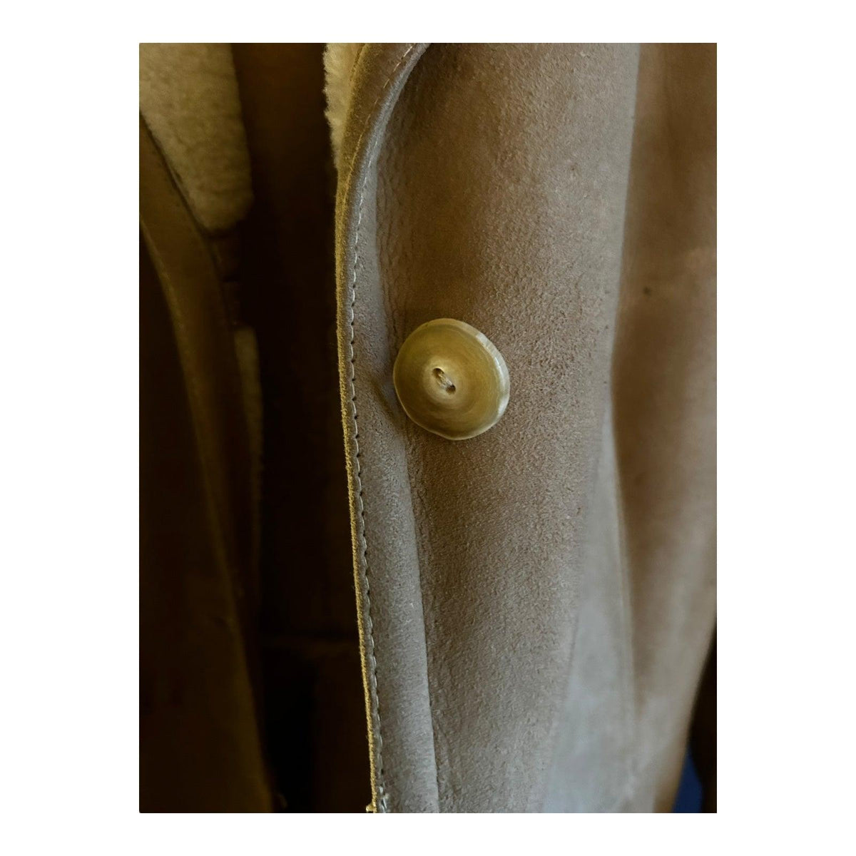 Abercrombie & Fitch Brown Sheepskin Long Sleeved Belted Jacket UK Size 14 - Ava & Iva