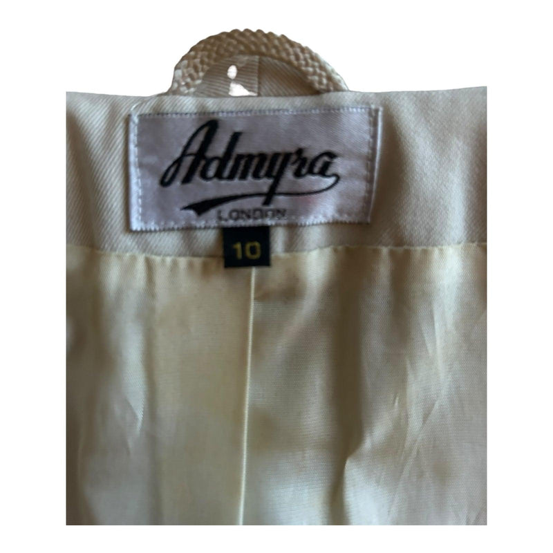 Admyra Full Length Long Sleeved Cream Coat UK Size 10 - Ava & Iva