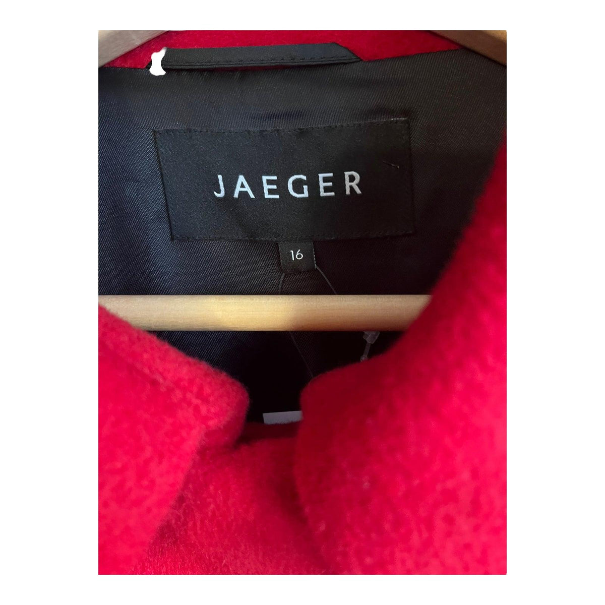 Jaeger Angora Wool Red Coat UK Size 16 - Ava & Iva