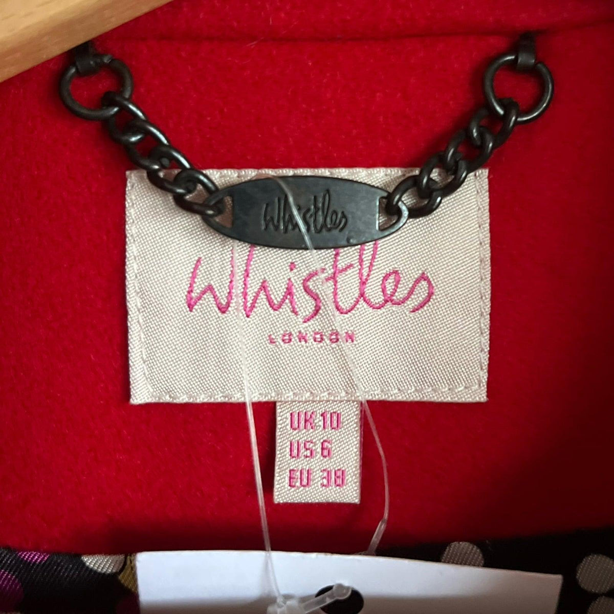 Whistles 100% Wool Red Jacket UK Size 10 - Ava & Iva