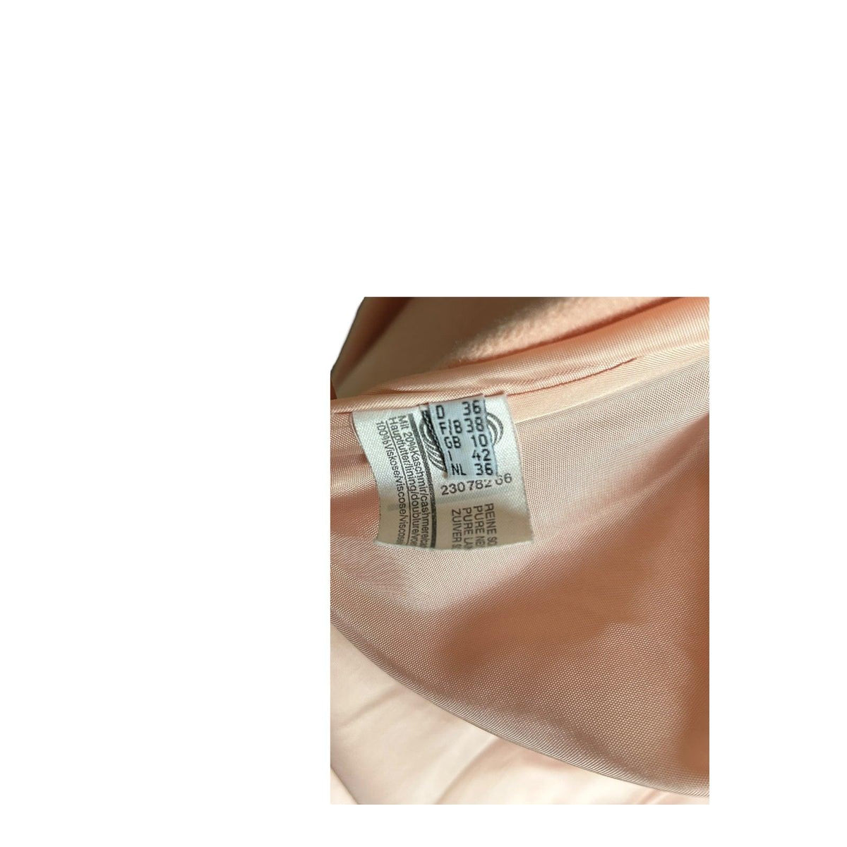 Colette Pure New Wool Peach Long Sleeved Coat with Scarf UK Size 10 - Ava & Iva