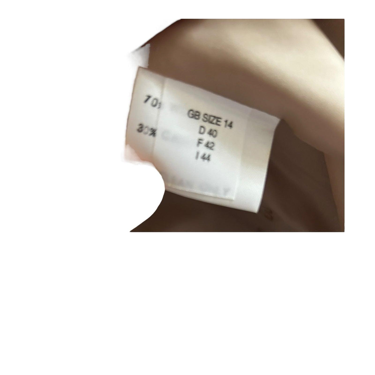 Daks Cashmere Blend Long Sleeved Cream Coat Uk Size 14 - Ava & Iva