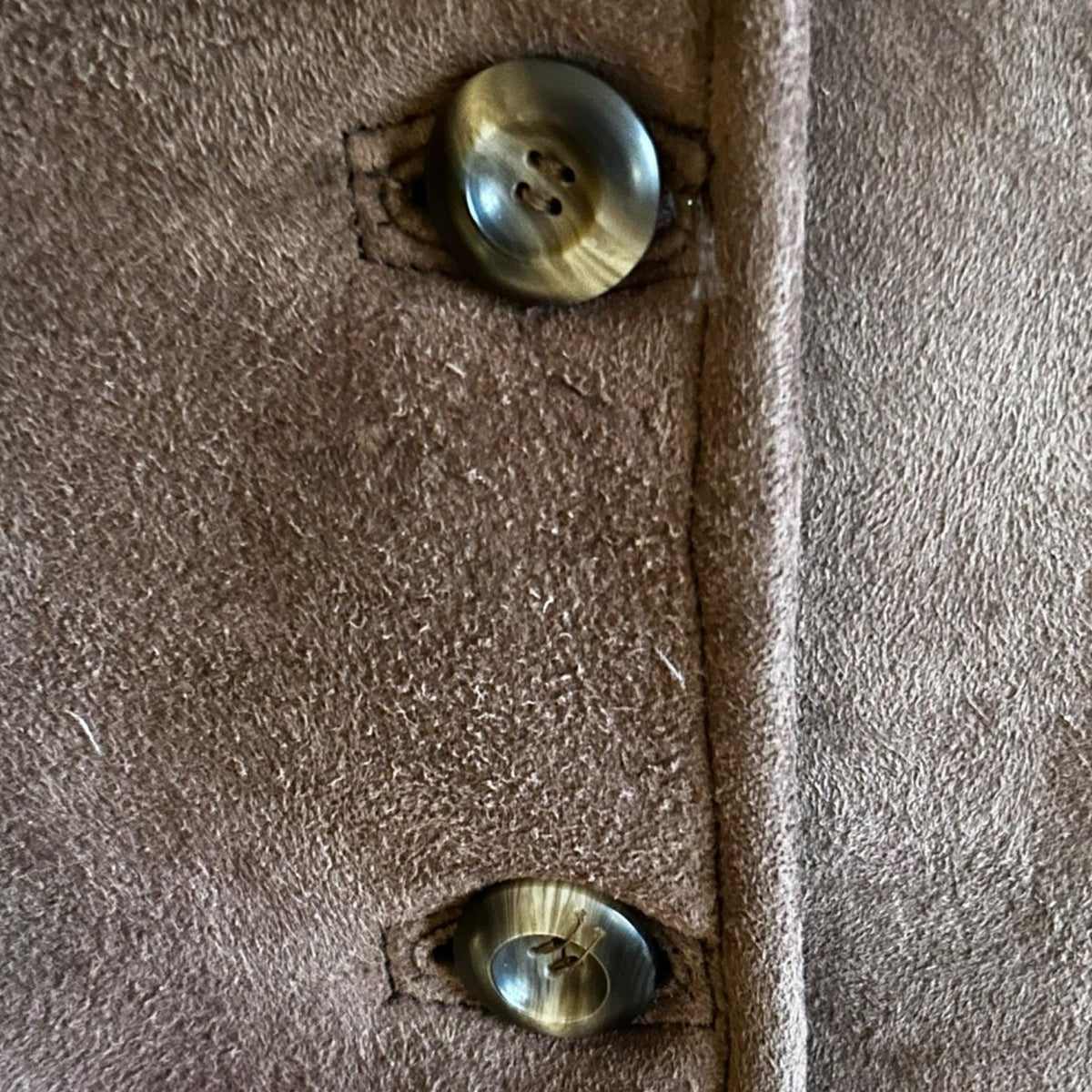 Genuine Sheepskin Long Sleeved Brown Coat UK Size 10 - Ava & Iva