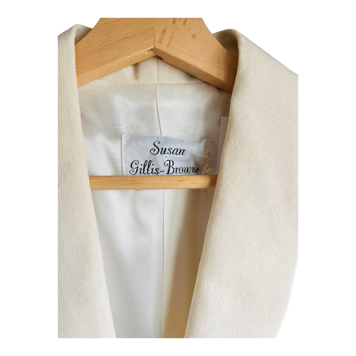 Susan Gillis-Browne Cream Full Length Coat UK Size 12 - Ava & Iva