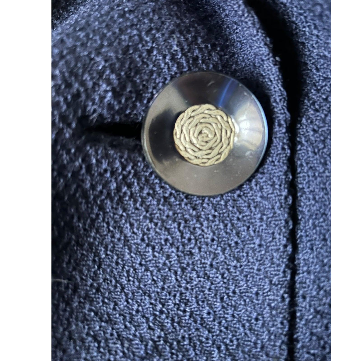 Sidwall Crepe Navy Long Sleeved Coat UK Size 16. - Ava & Iva