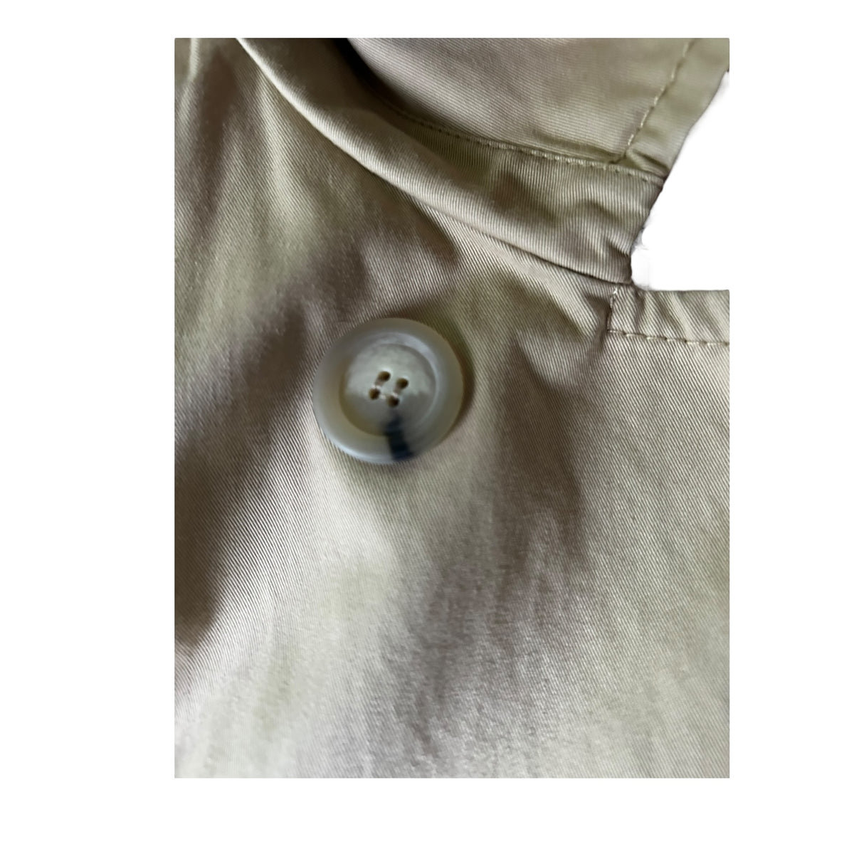 Whistles Cotton Beige Long Sleeved MacIntosh Jacket UK Size 16.